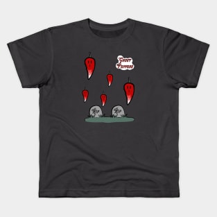 Haunted Ghost Pepper Graveyard Kids T-Shirt